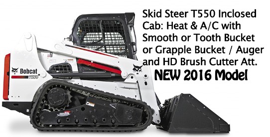 We rent bobcats, excavators, backhoes, skid steer loaders at Grand Rental Station.