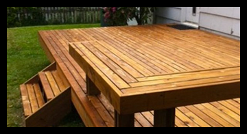 An awesome square floating deck for your backyard. 