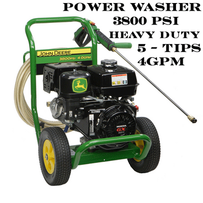 We have rentals for power washers 3800psi commercial grade with 5 different tips for any size job! We have rentals for power washers 3800psi commercial grade with 5 different tips for any size job!