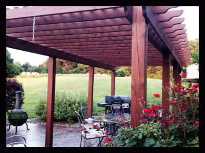 A design of a Pergola in the back yard to enhance the surroundings! 