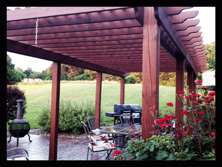 A design of a Pergola in the front yard that will set off the surroundings amazingly!   